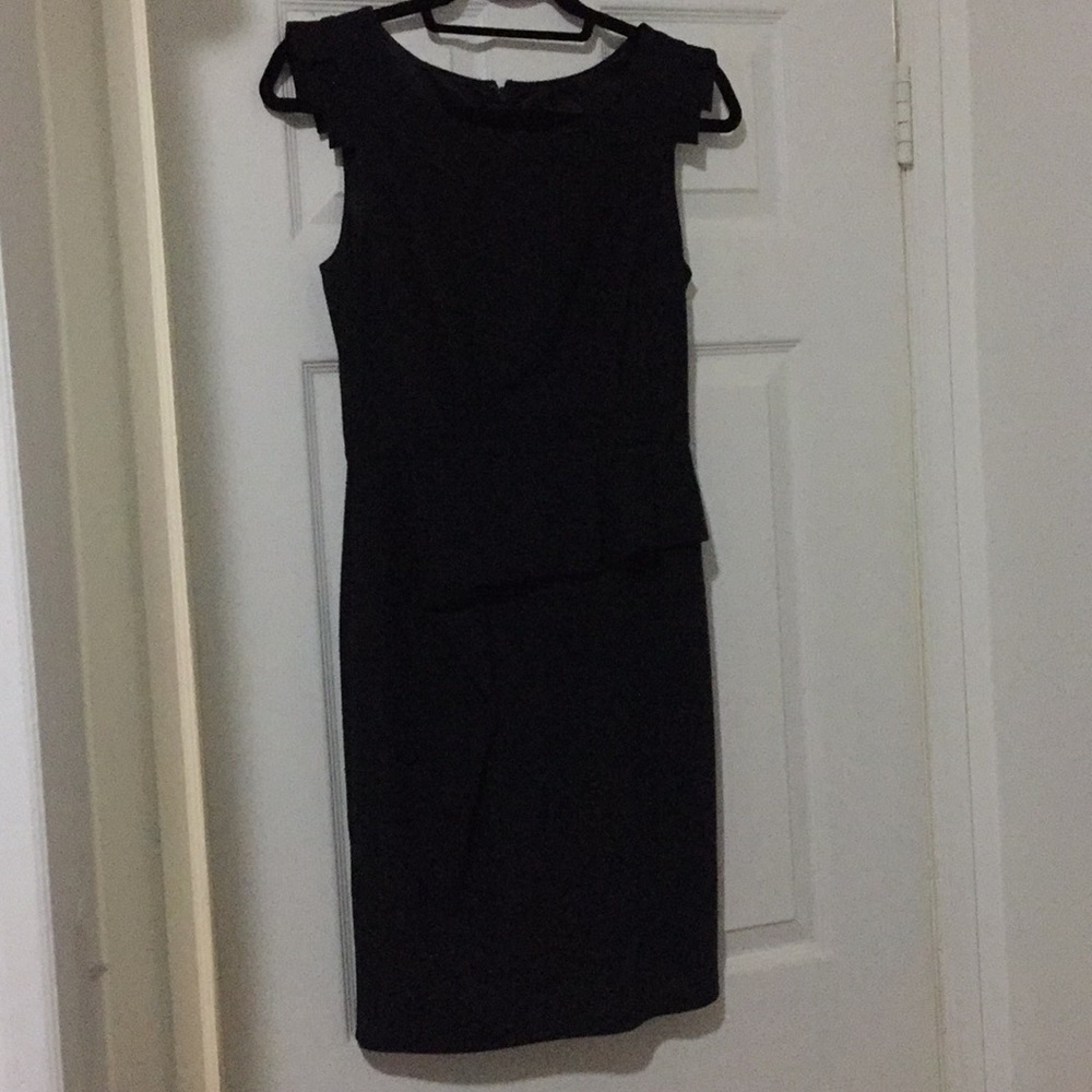 Barely worn black shoulder tank cocktail dress